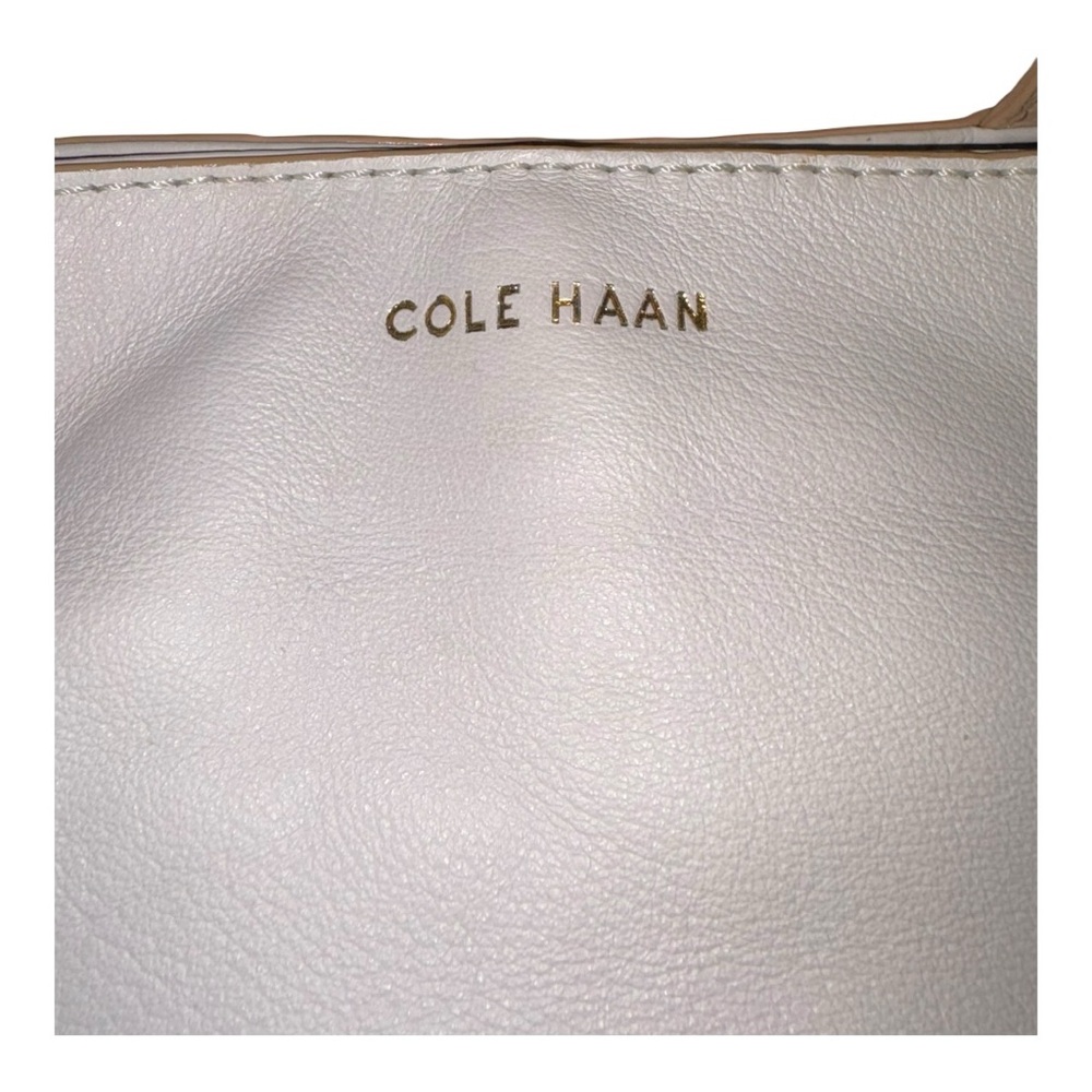 Cole Haan Leather Tote Bag with Woven Wristlet Pouch BP5 - Picture 7 of 11